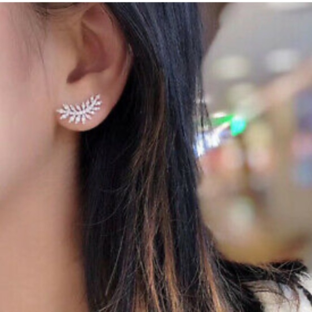 New Cute 925 Sterling Silver Stud Earrings for Women Wedding Party Jewelry Gift - Picture 5 of 6